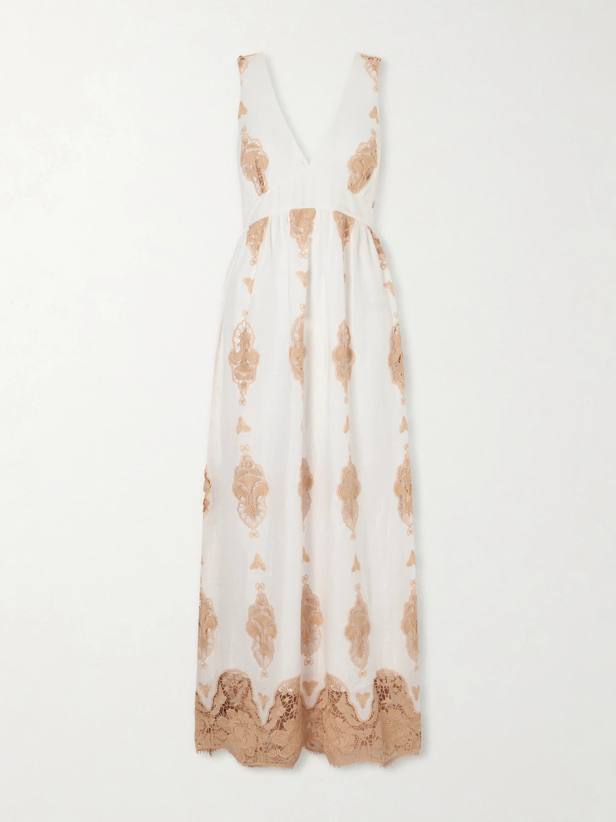 Jenny Broderie Anglaise Linen Maxi Dress
