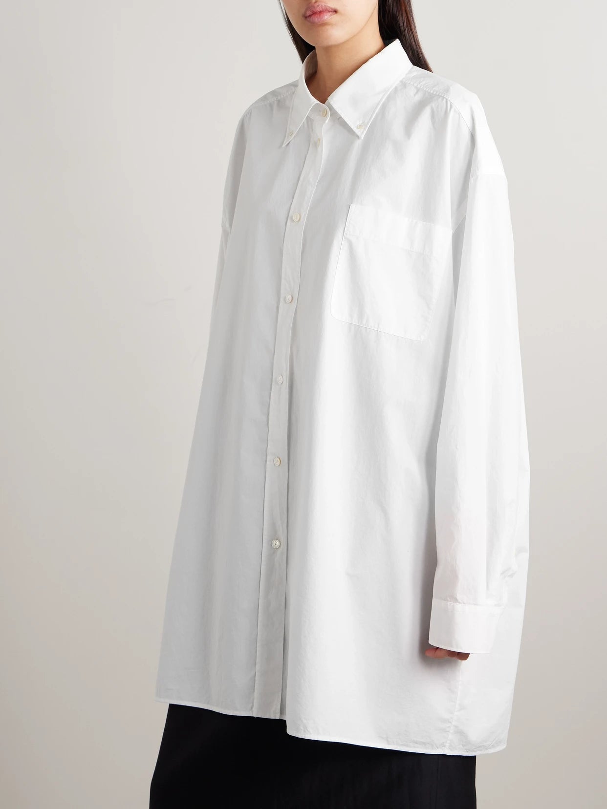 Victoria Oversized Cotton-poplin Shirt