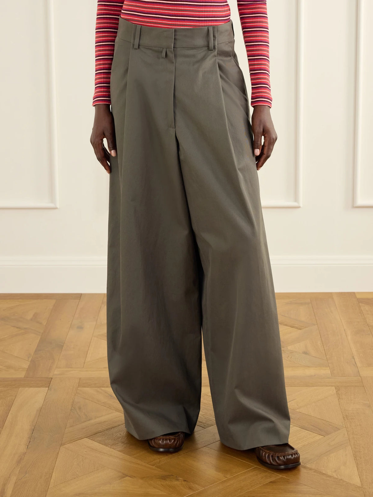 Dries Van Noten Cotton-twill Wide-leg Pants