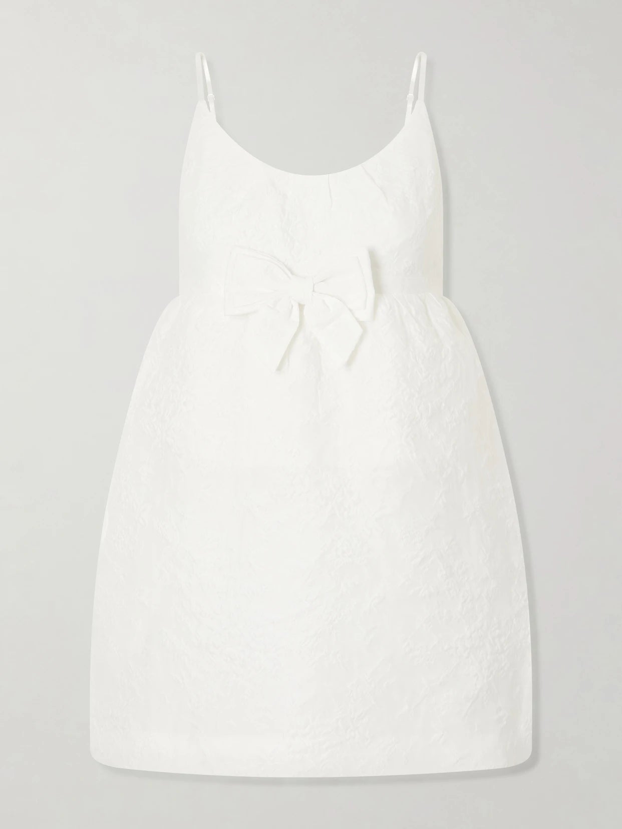 Image of Dresses. Product name - Bow-detailed Taffeta Mini Dress in White colour by brand - SHUSHU/TONG