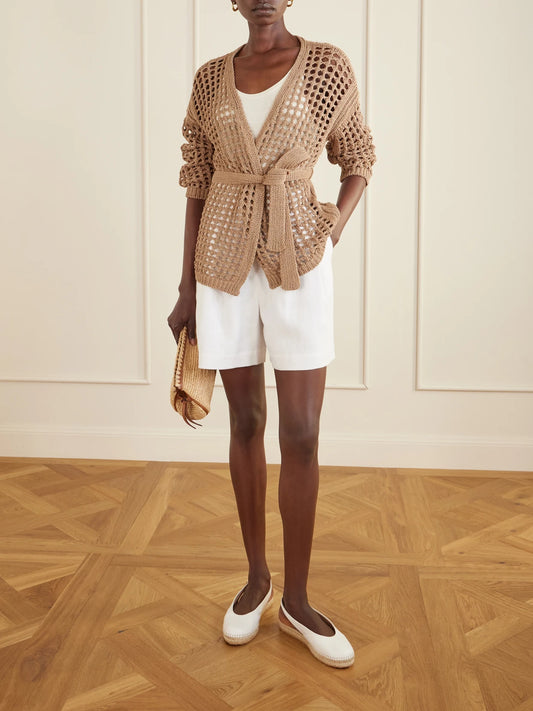 Image of Shoes. Product name - Paz Leather Slingback Espadrilles in White colour by brand - Gianvito Rossi