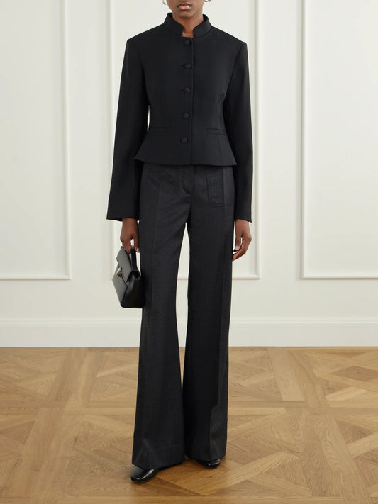 Image of Coats & Jackets. Product name - Compton Wool Jacket in Black colour by brand - LIBEROWE