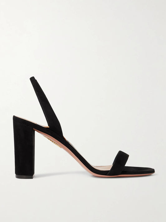 So Nude 85 Suede Slingback Sandals