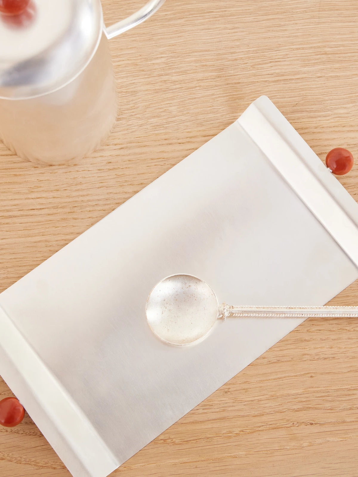 Image of Tableware. Product name - Small Silver-plated And Stone Tray in Multi colour by brand - Natalia Criado