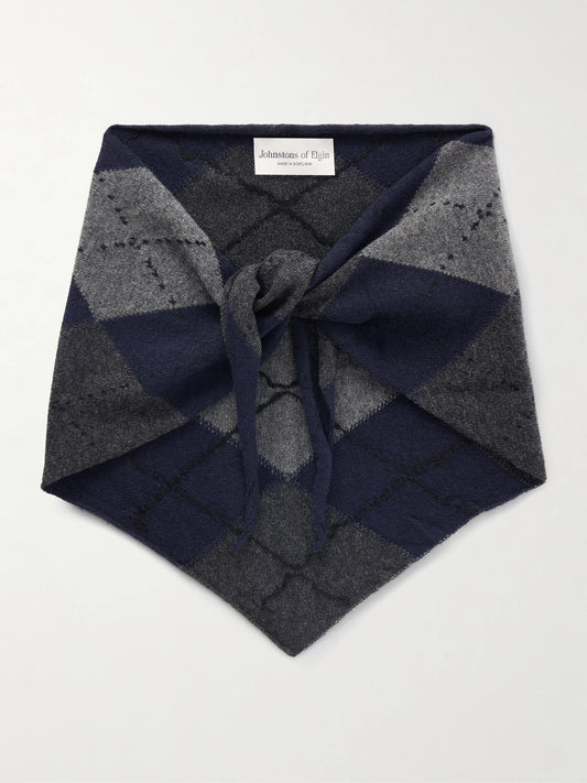 Johnstons of Elgin Clan Checked Cashmere Scarf