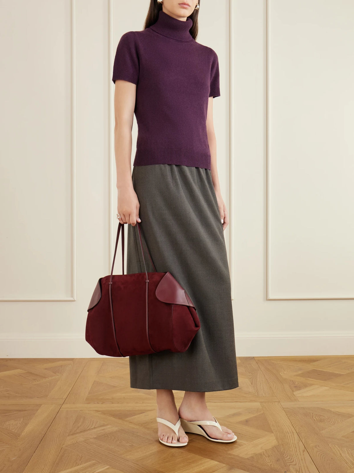 NEOUS Berenices Suede And Leather Tote
