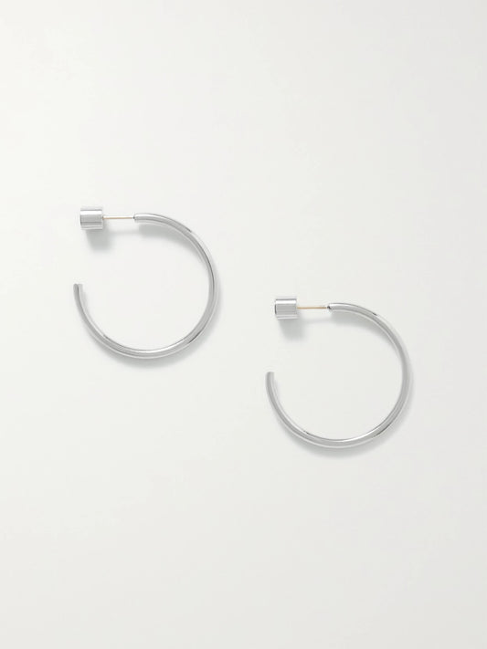 Mini Thread Silver-plated Hoop Earrings