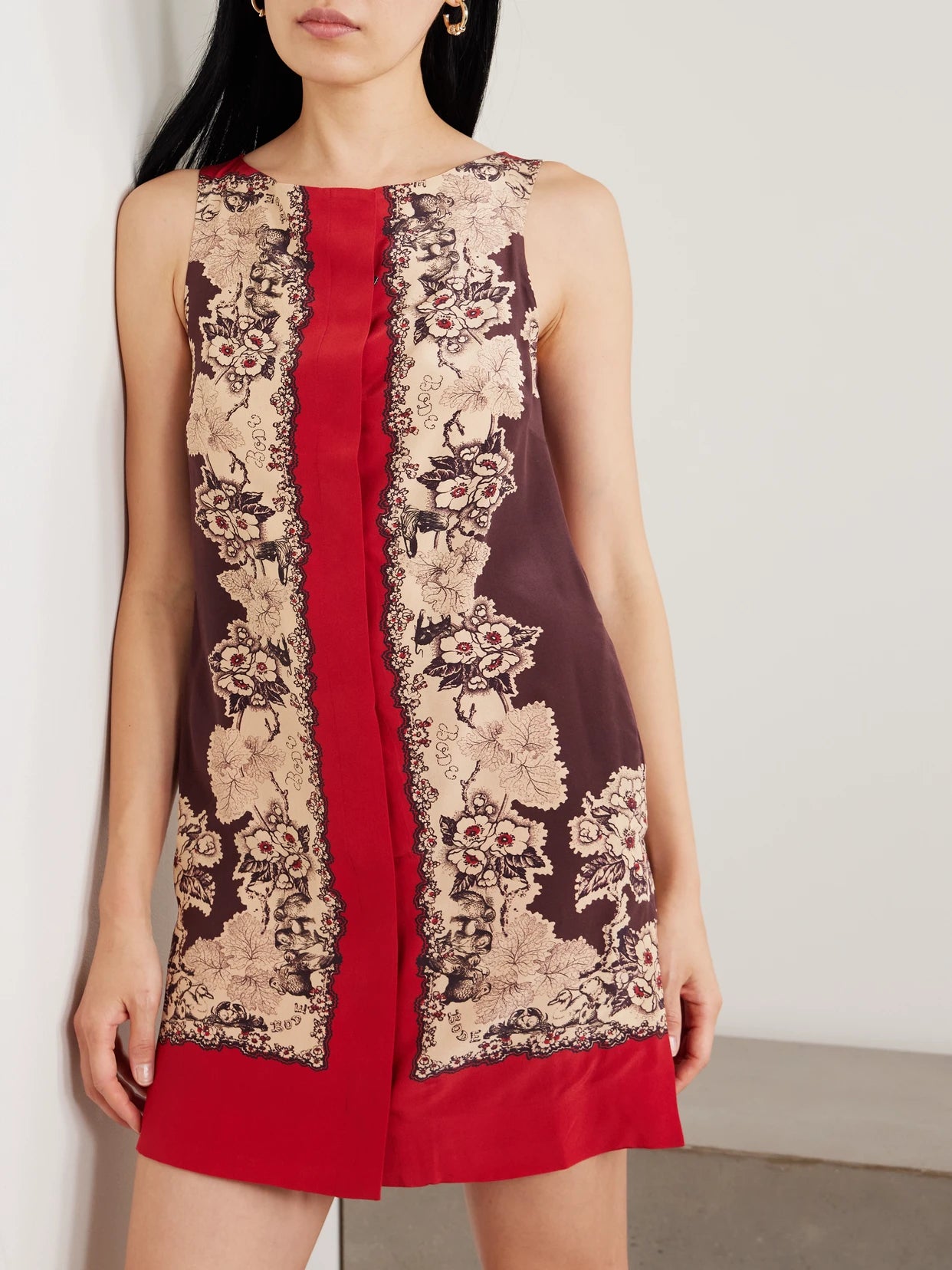 Storybook Printed Silk Mini Dress