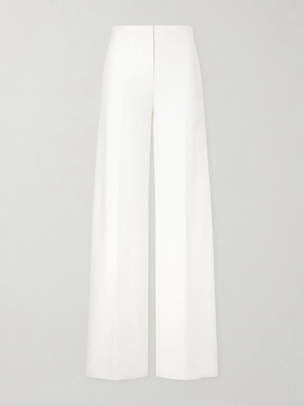 Cotton-piqué Wide-leg Pants