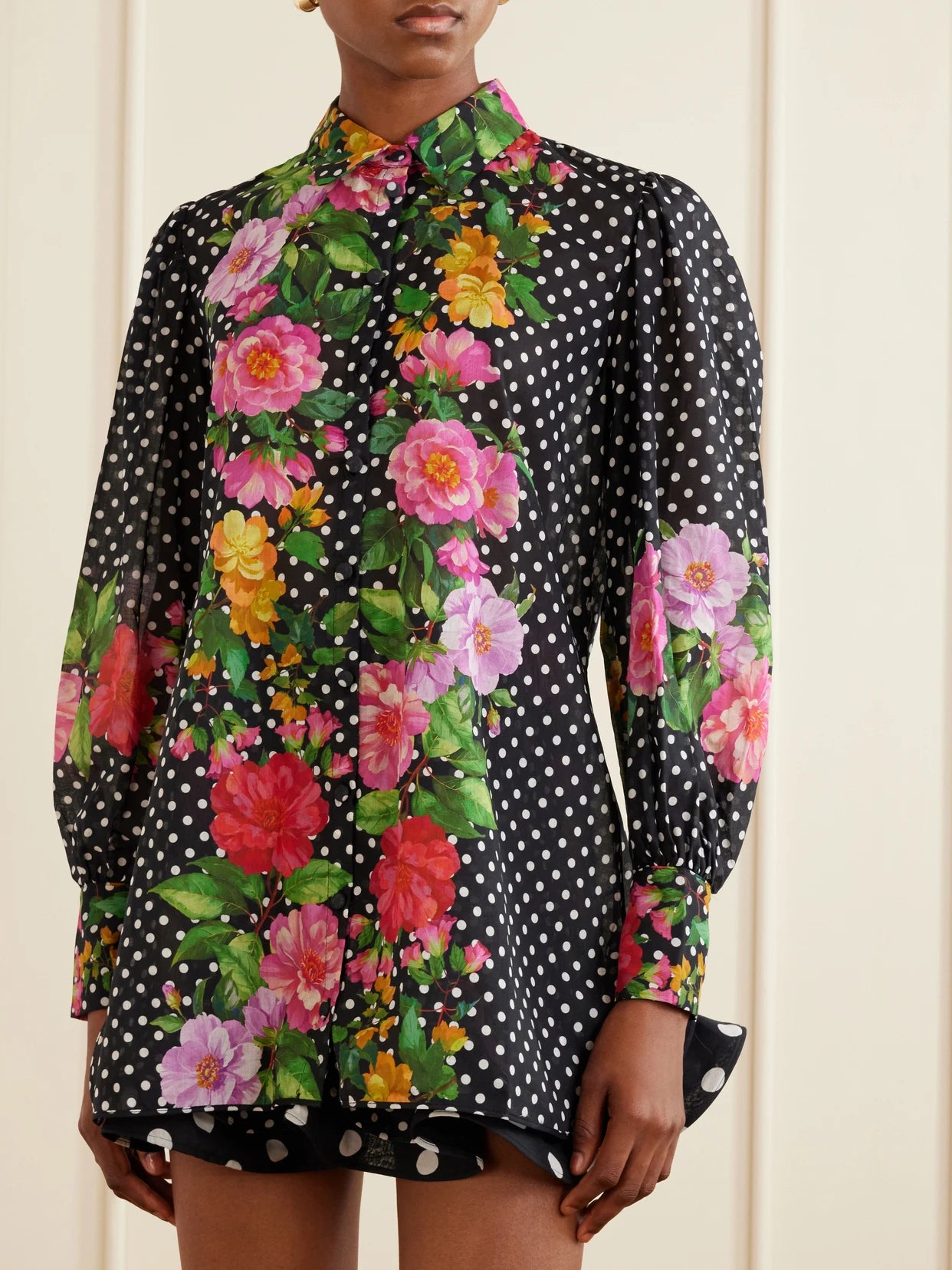 Ronda Printed Cotton-blend Voile Blouse