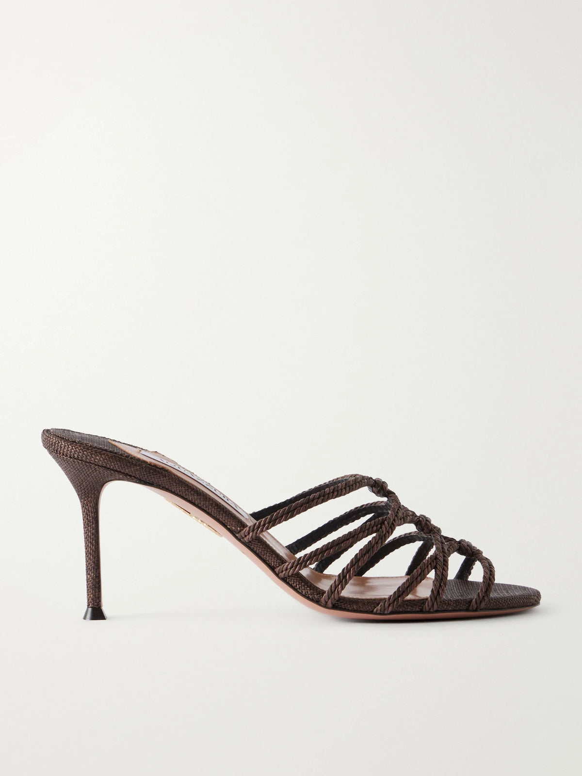 Luna Rope 75 Raffia-trimmed Cord Mules