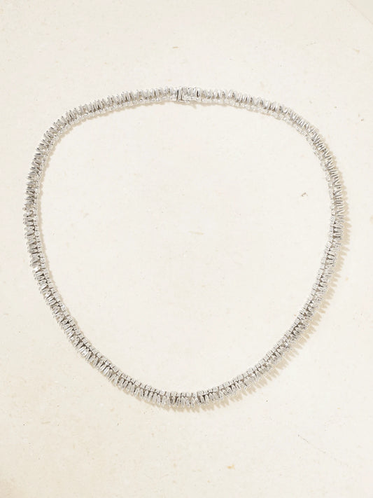 18-karat White Gold Diamond Tennis Necklace