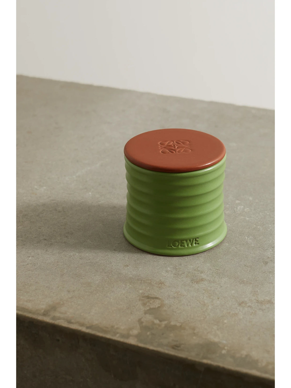 Image of Perfumes & Colognes. Product name - Small Ceramic Candle Lid in Tan colour by brand - LOEWE PERFUMES
