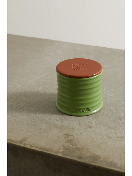Image of Perfumes & Colognes. Product name - Small Ceramic Candle Lid in Tan colour by brand - LOEWE PERFUMES