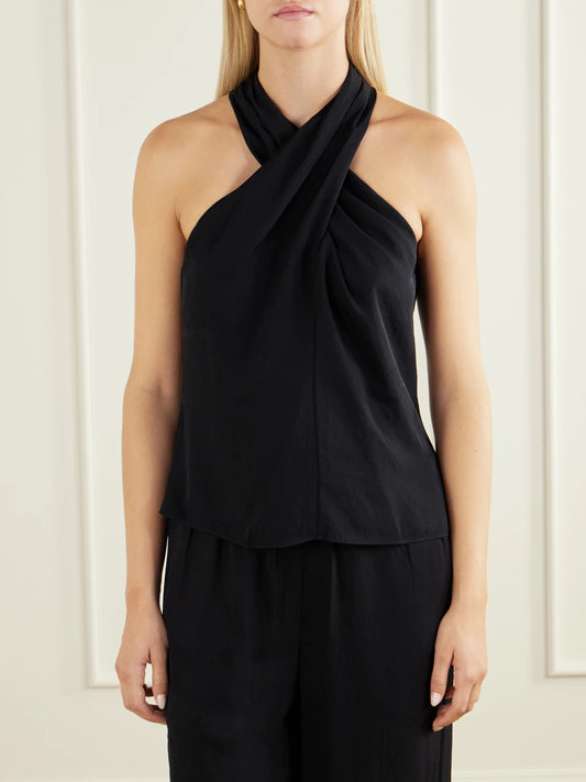Theory Crepe Halterneck Top