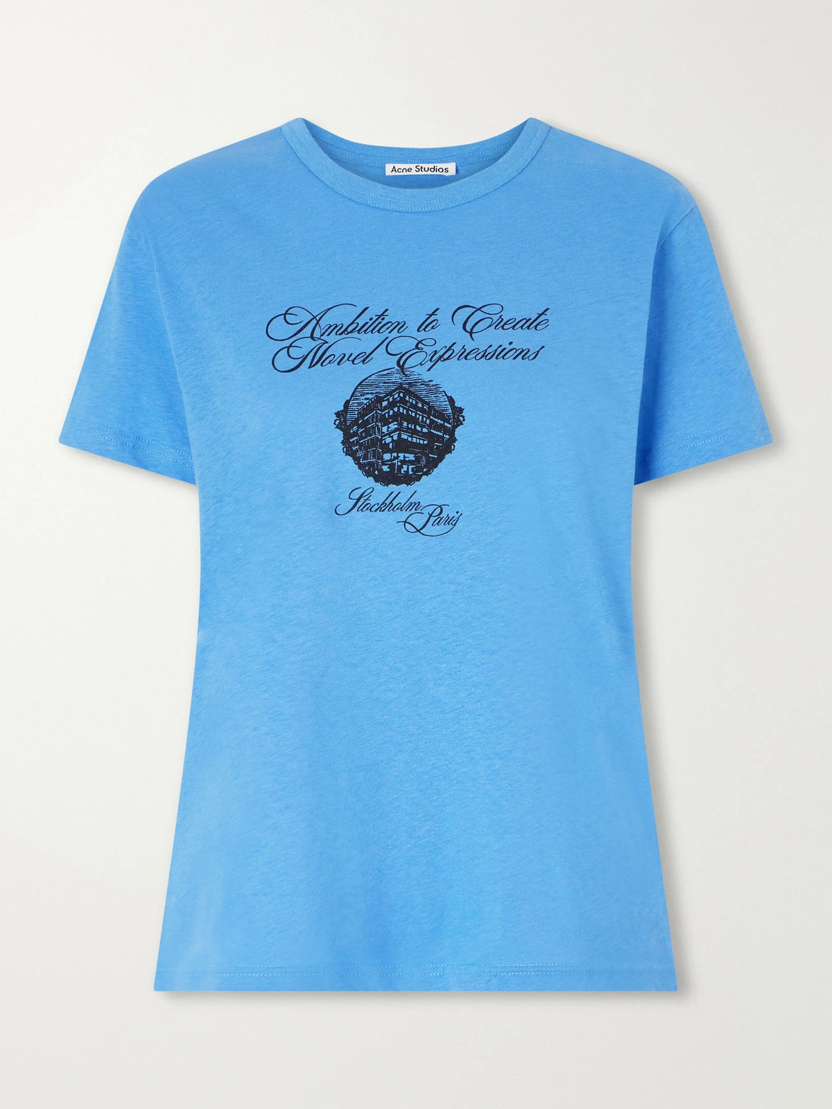 Acne Studios Eram Nobel Printed Cotton And Hemp-blend T-shirt