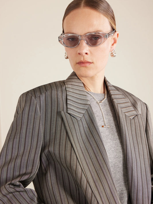 Image of Sunglasses. Product name - Krasner Cat-eye Optical Glasses in Clear colour by brand - Jacques Marie Mage