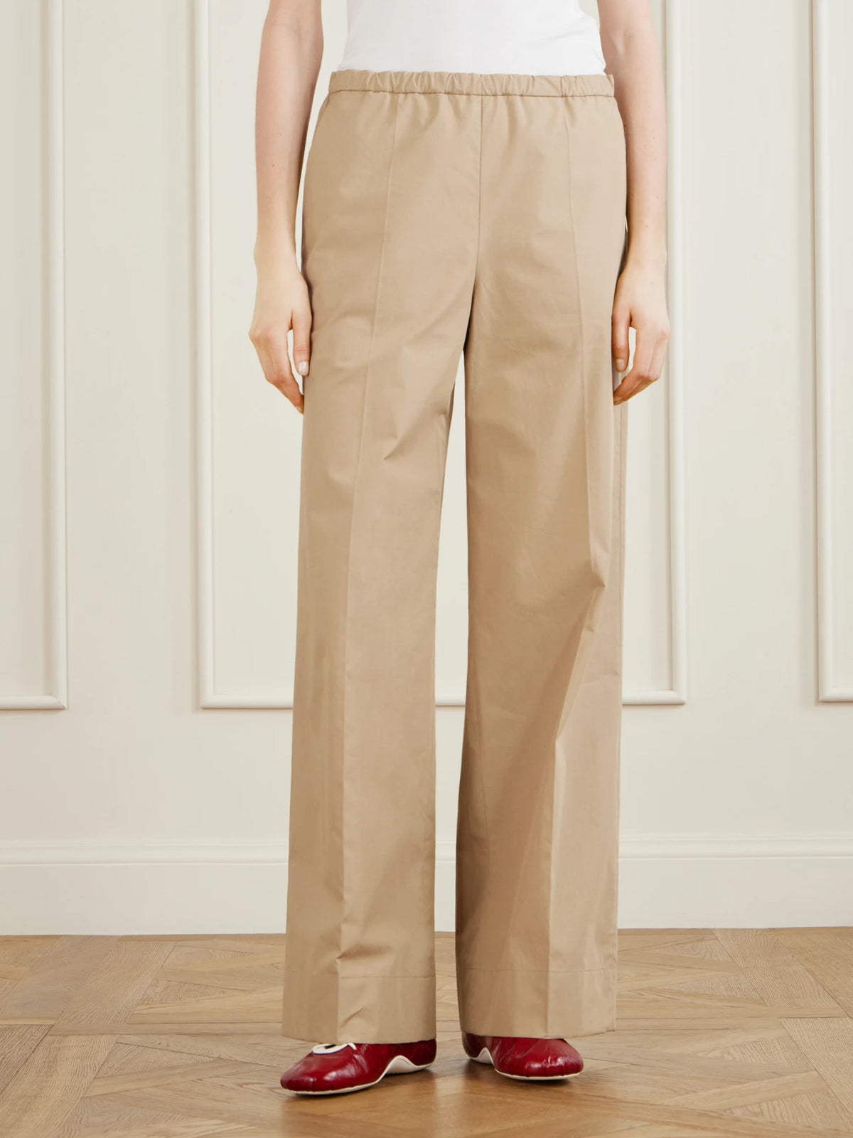 Moncler Cotton-poplin Wide-leg Pants