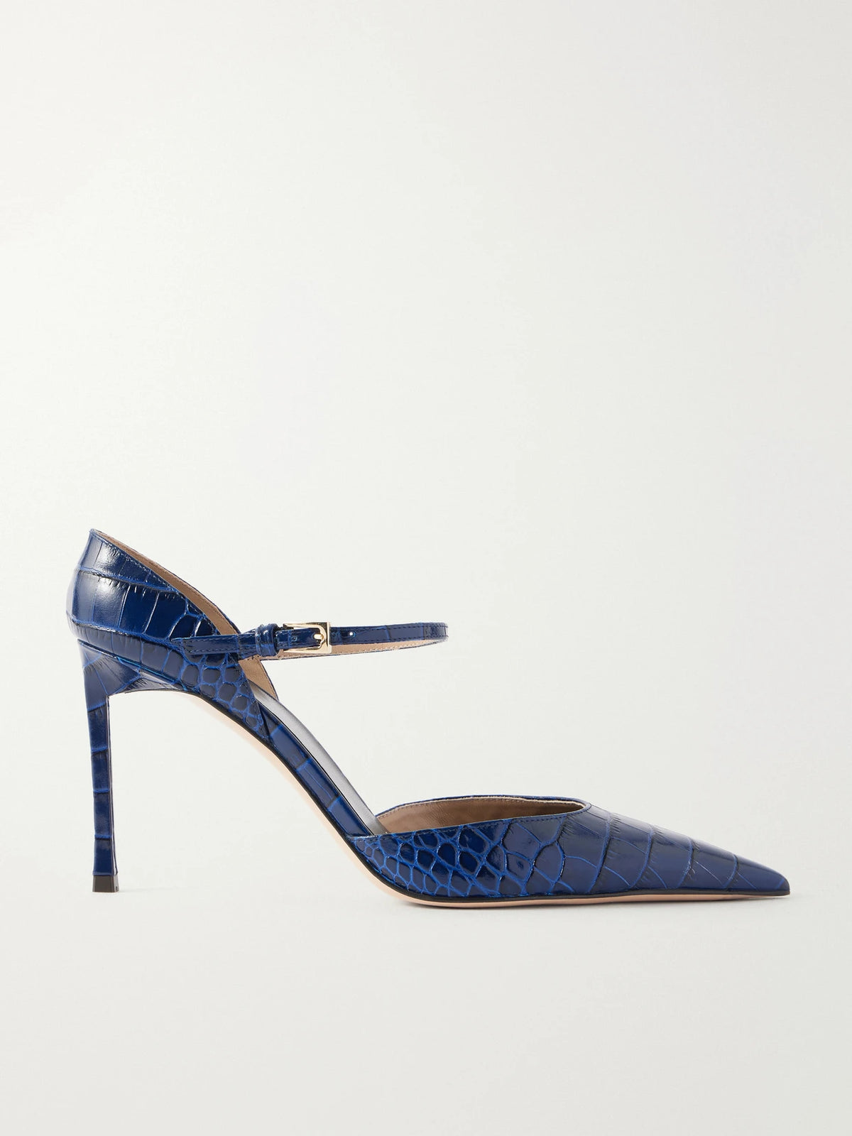 85 Croc-embossed Leather Pumps
