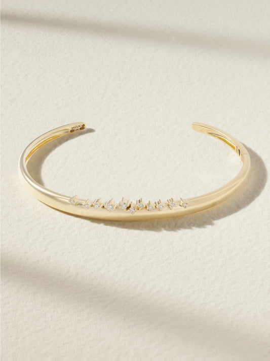 14-karat Gold Diamond Cuff