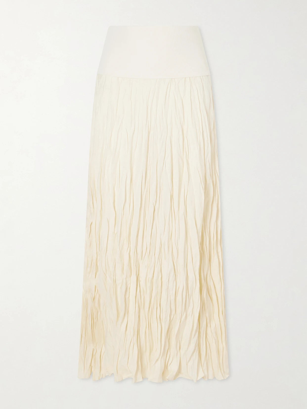 Light And Sound Linen-blend Jersey Maxi Skirt