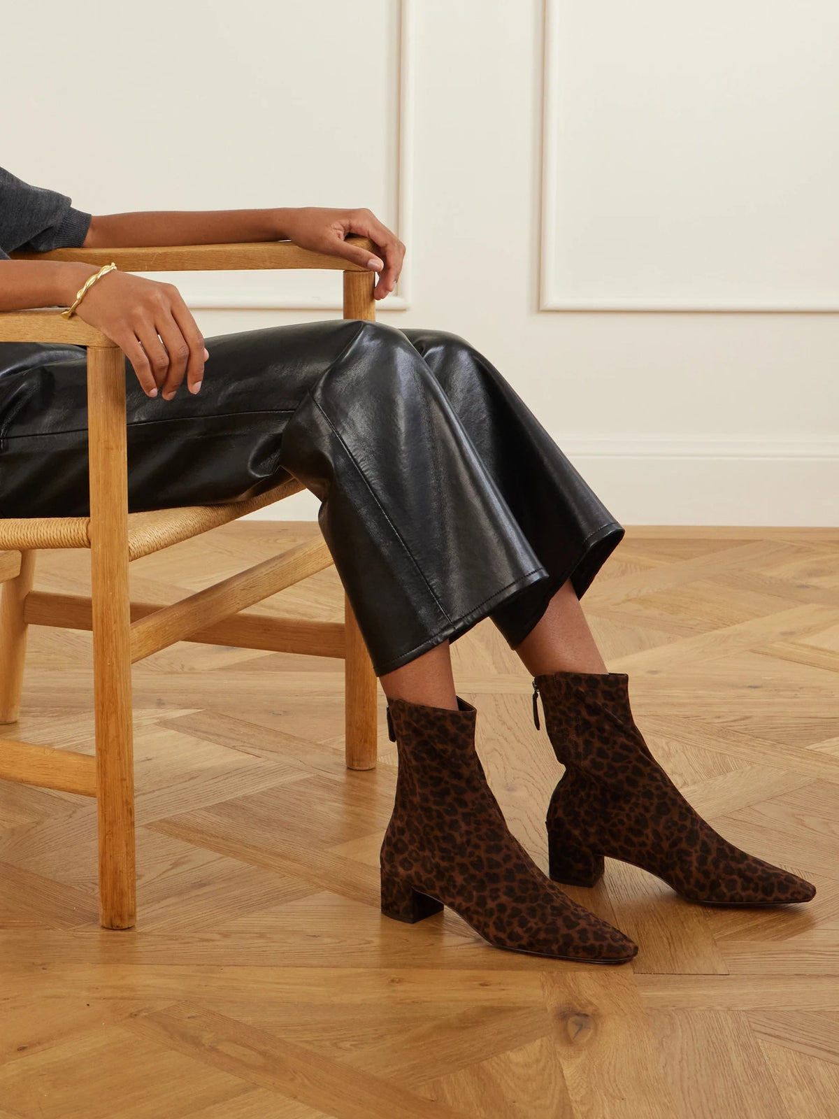 Saint Honoré 35 Animal-print Suede Boots