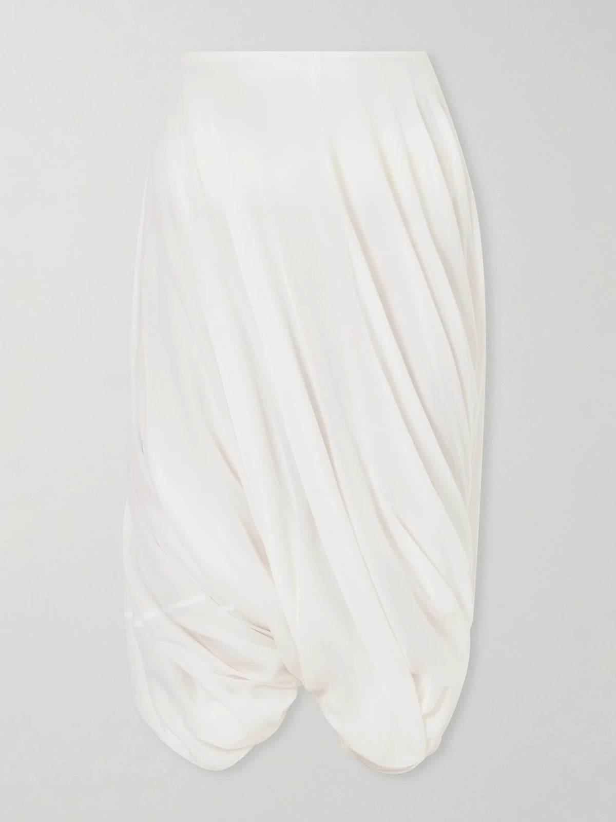 Cocoon Pleated Lyocell And Cotton-blend Maxi Skirt