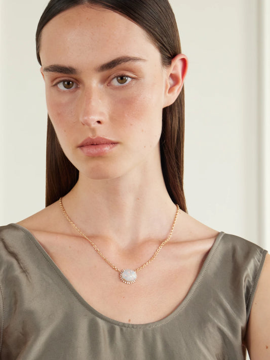 Image of Necklaces. Product name - One Of A Kind 18-karat Rose Gold, Opal And Diamond Necklace in Multi colour by brand - Irene Neuwirth