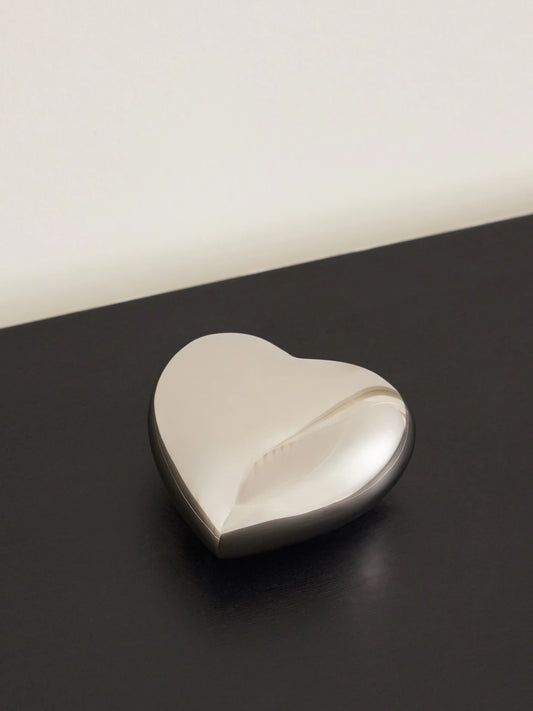 Heart Silver-tone Paperweight