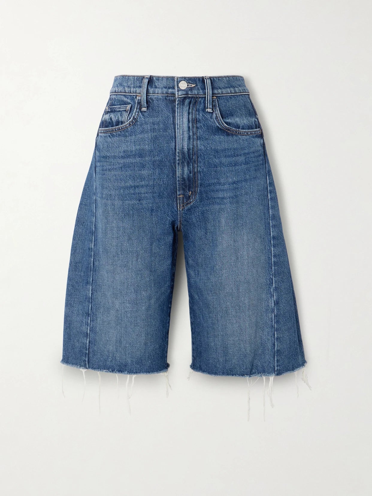The Half Pipe Bermuda Fray Denim Shorts