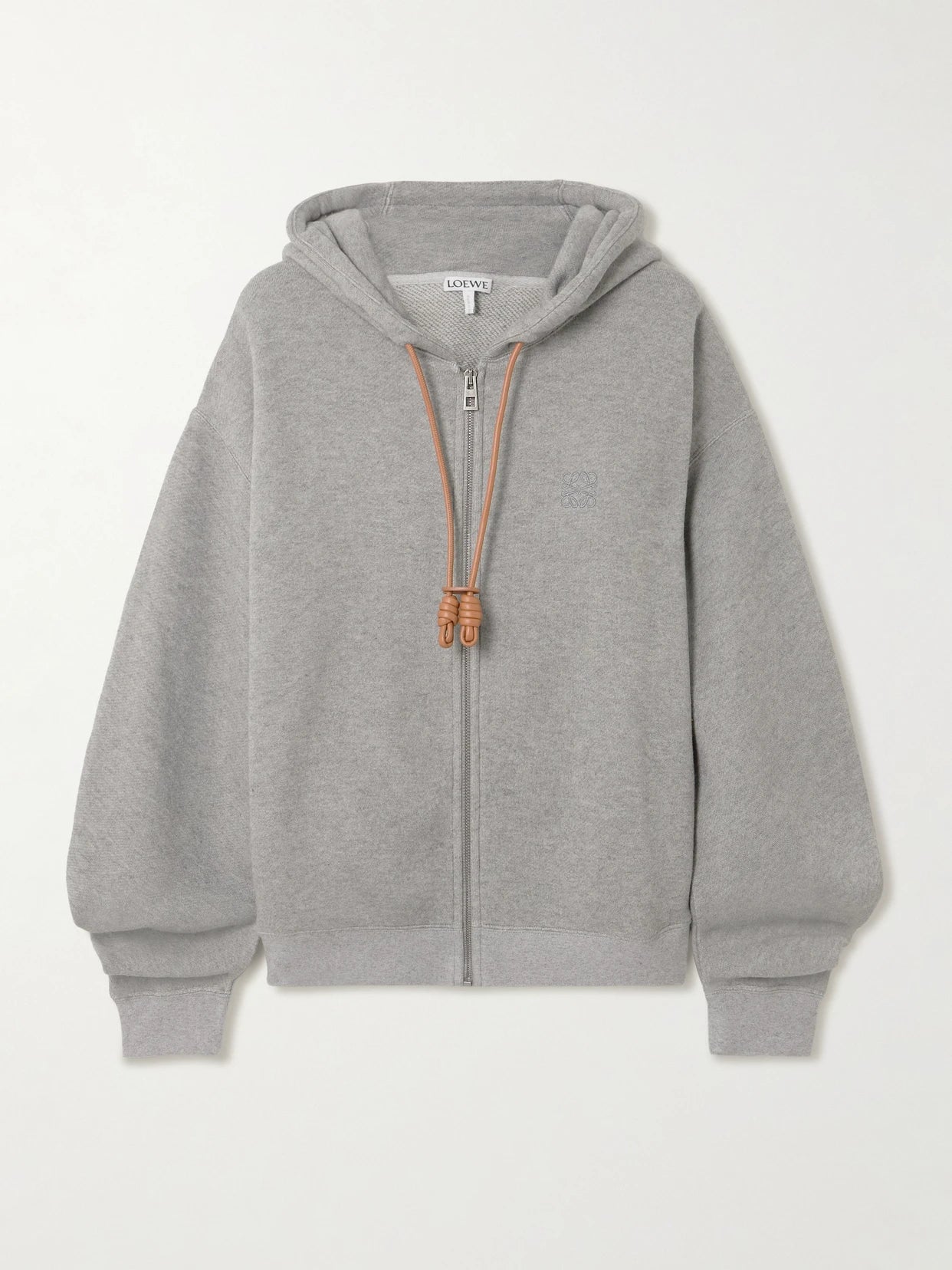 Flamenco Leather-trimmed Cotton-blend Jersey Hoodie