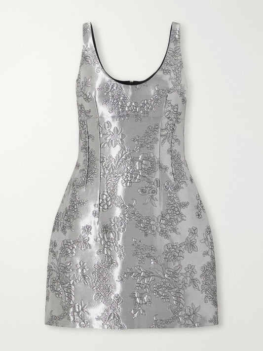 Emilia Wickstead Einna Floral Cloqué Mini Dress