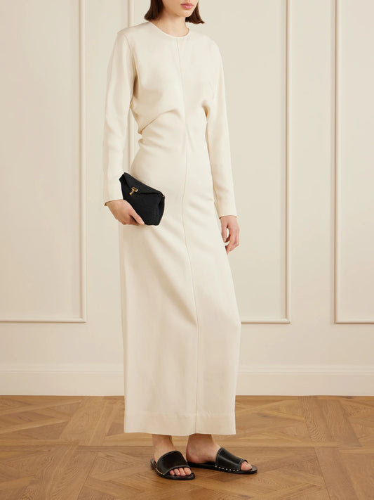 Mini T-lock Leather-trimmed Woven Clutch