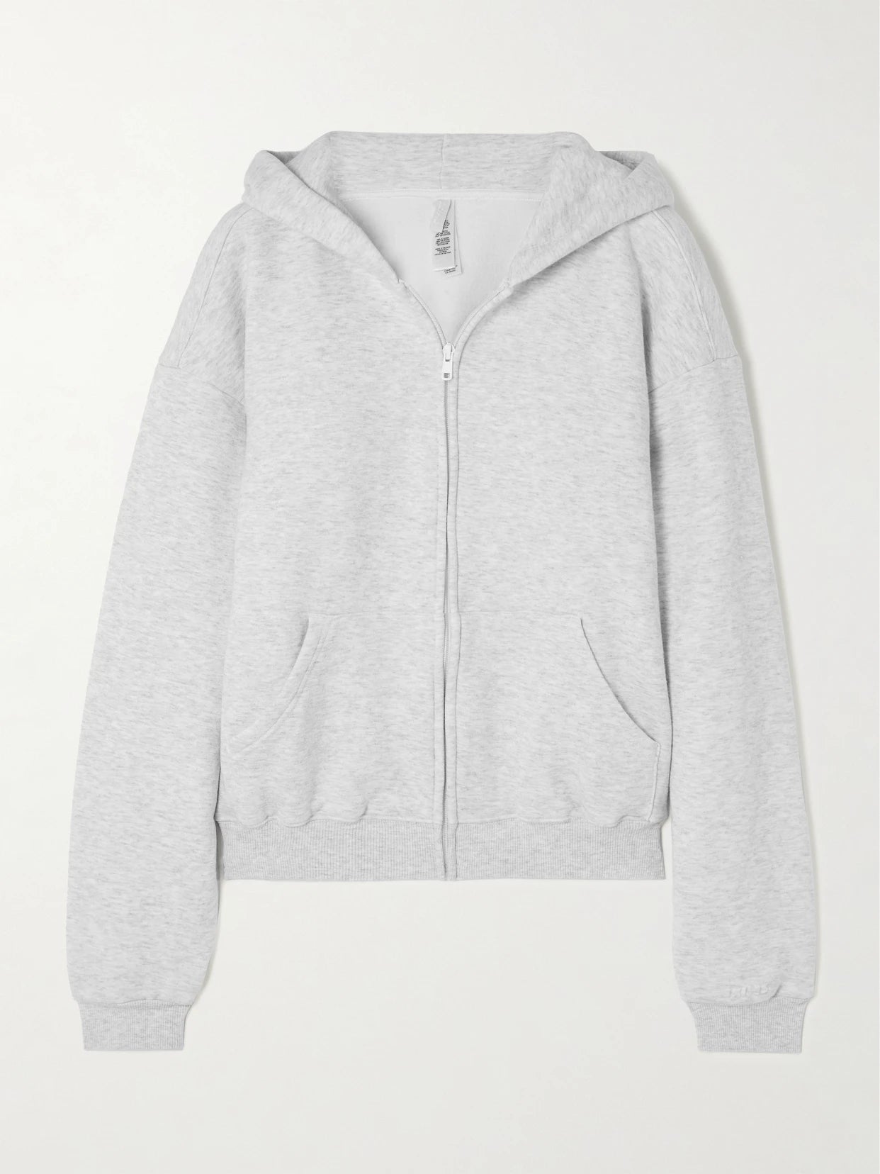 Classic Zip Up Hoodie - Light Heather Grey