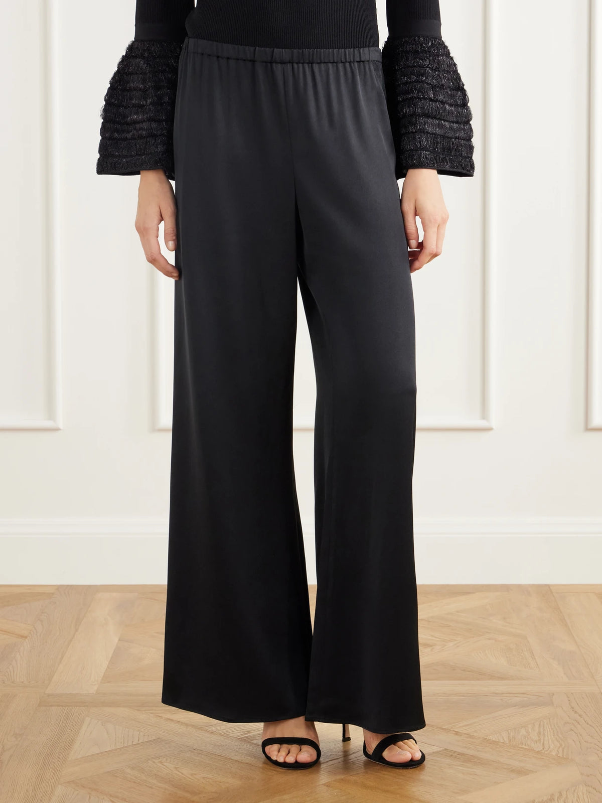 SIMKHAI Roni Satin Wide-leg Pants