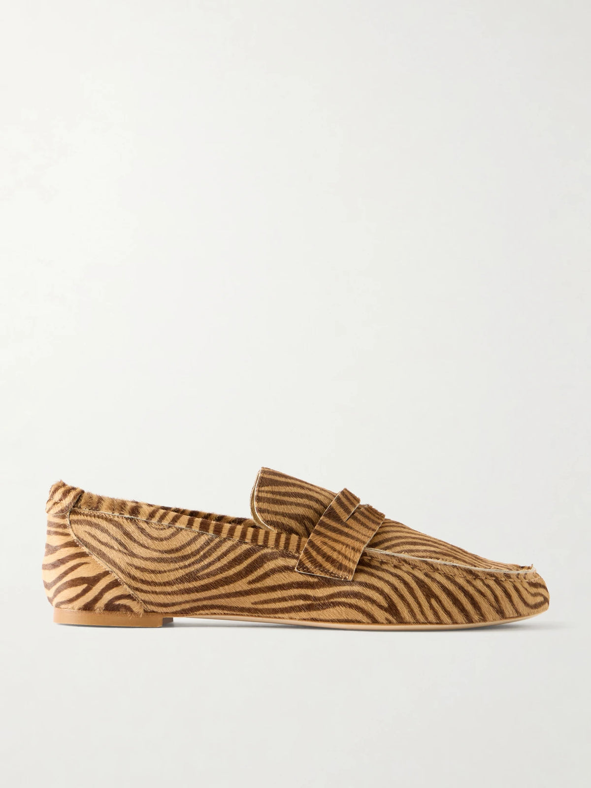 Zebra-print Calf Hair Penny Loafers