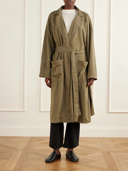 Jamie Haller The York Robe Belted Cotton-twill Coat