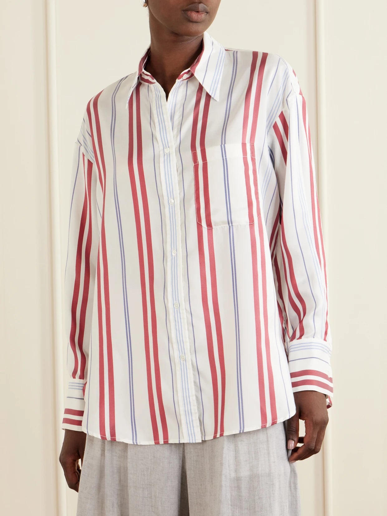 Big Joe Striped Silk Shirt
