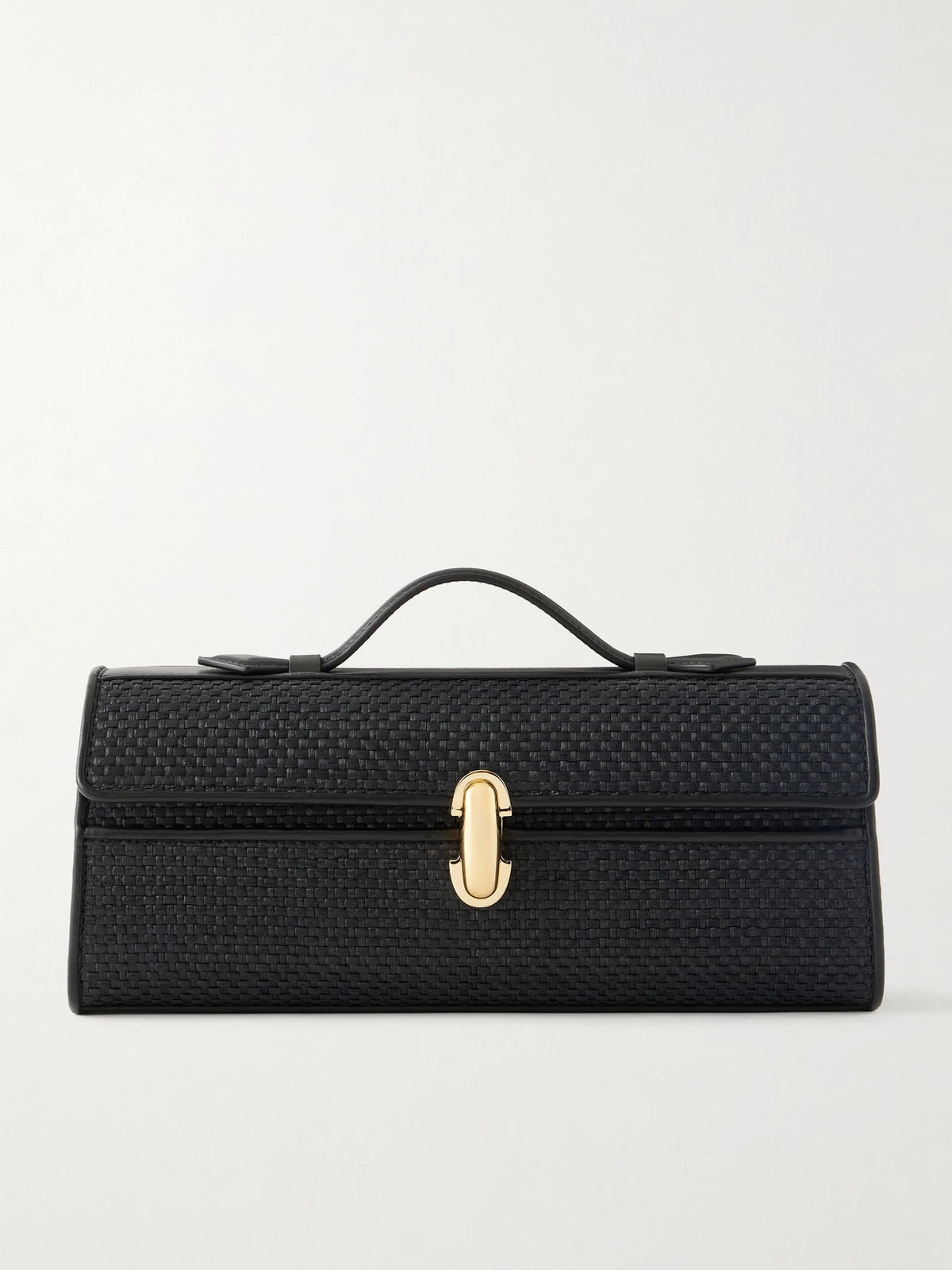 Slim Symmetry Woven Leather Tote