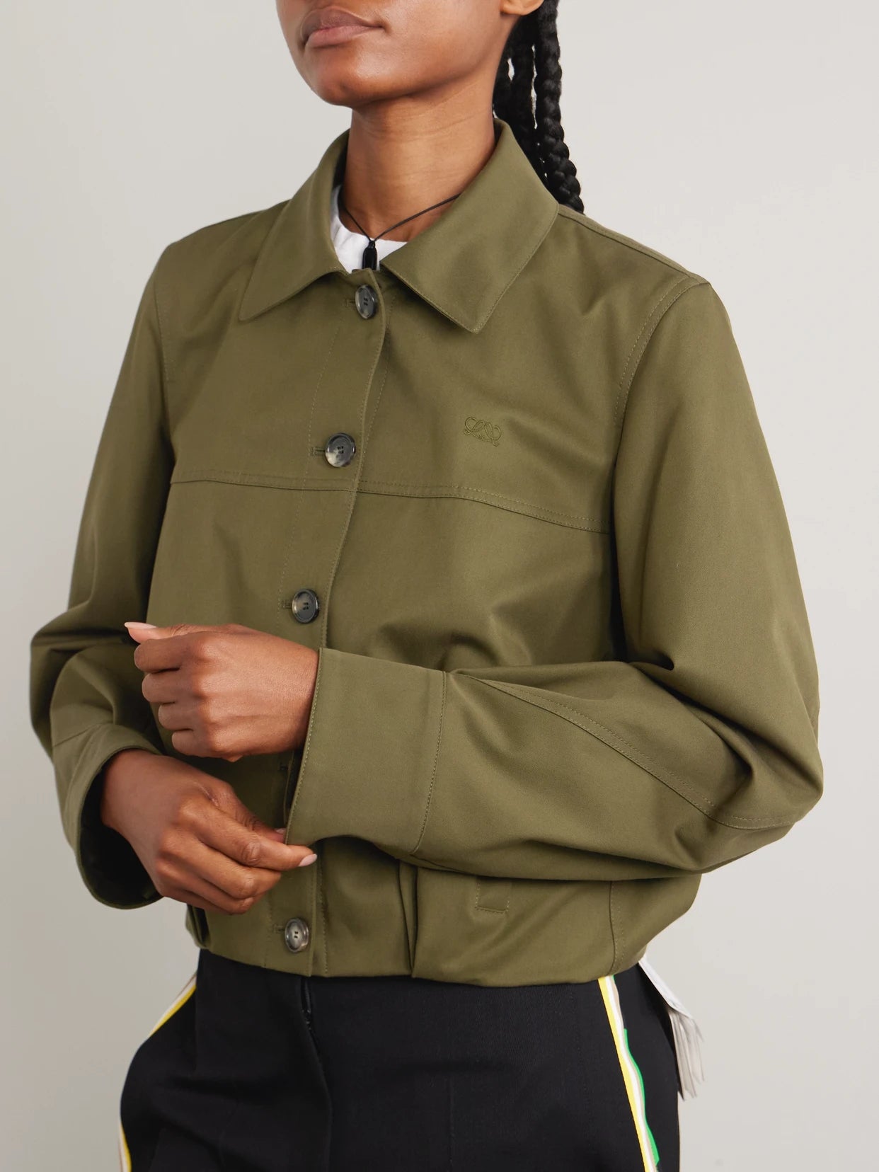 Embroidered Cotton And Silk-blend Jacket
