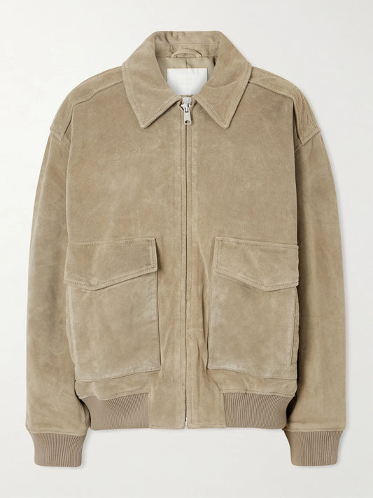 Image of Coats & Jackets. Product name - Vivienne Suede Jacket in Sand colour by brand - Citizens of Humanity