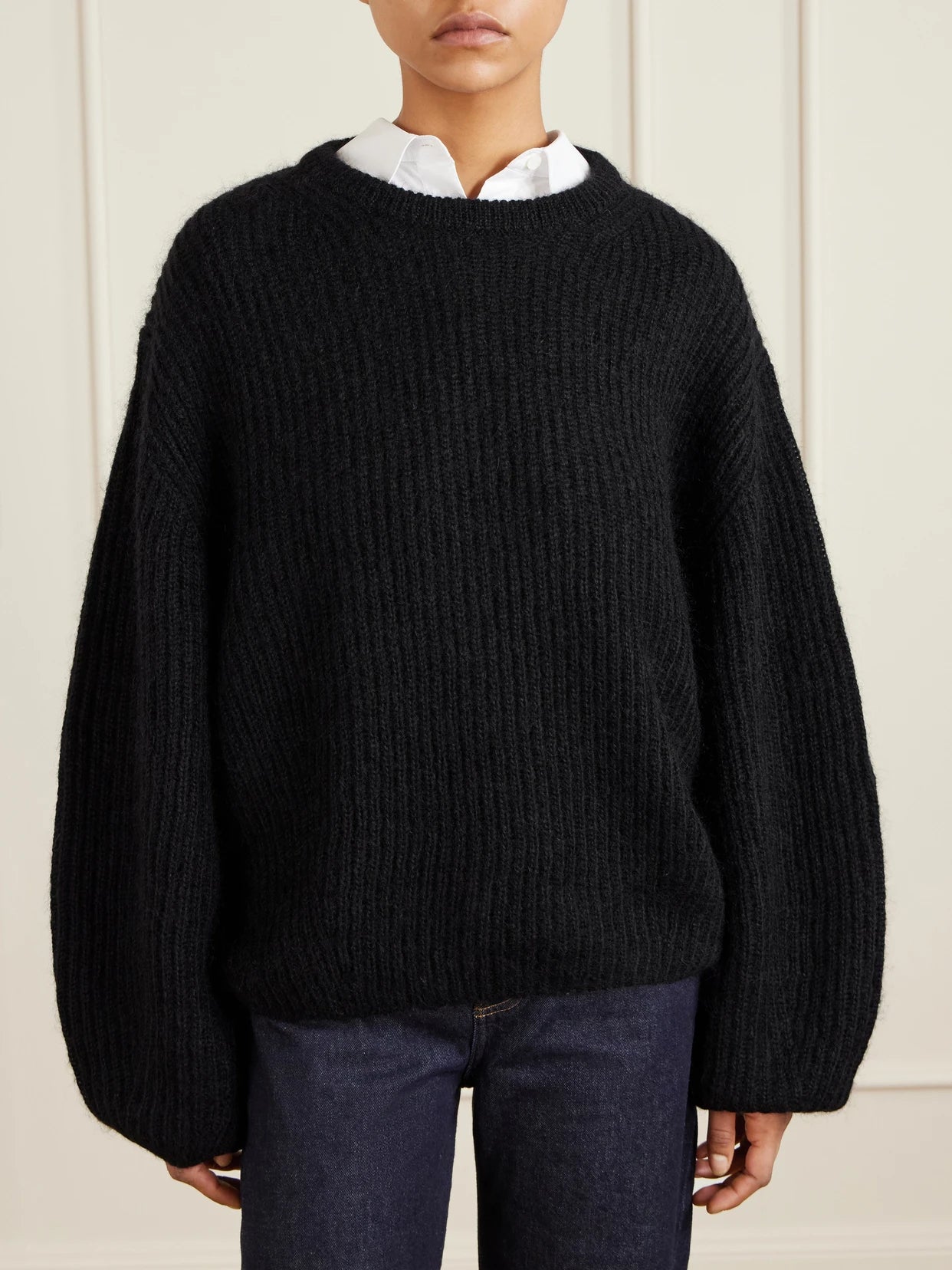 Ribbed Mohair-blend Sweater