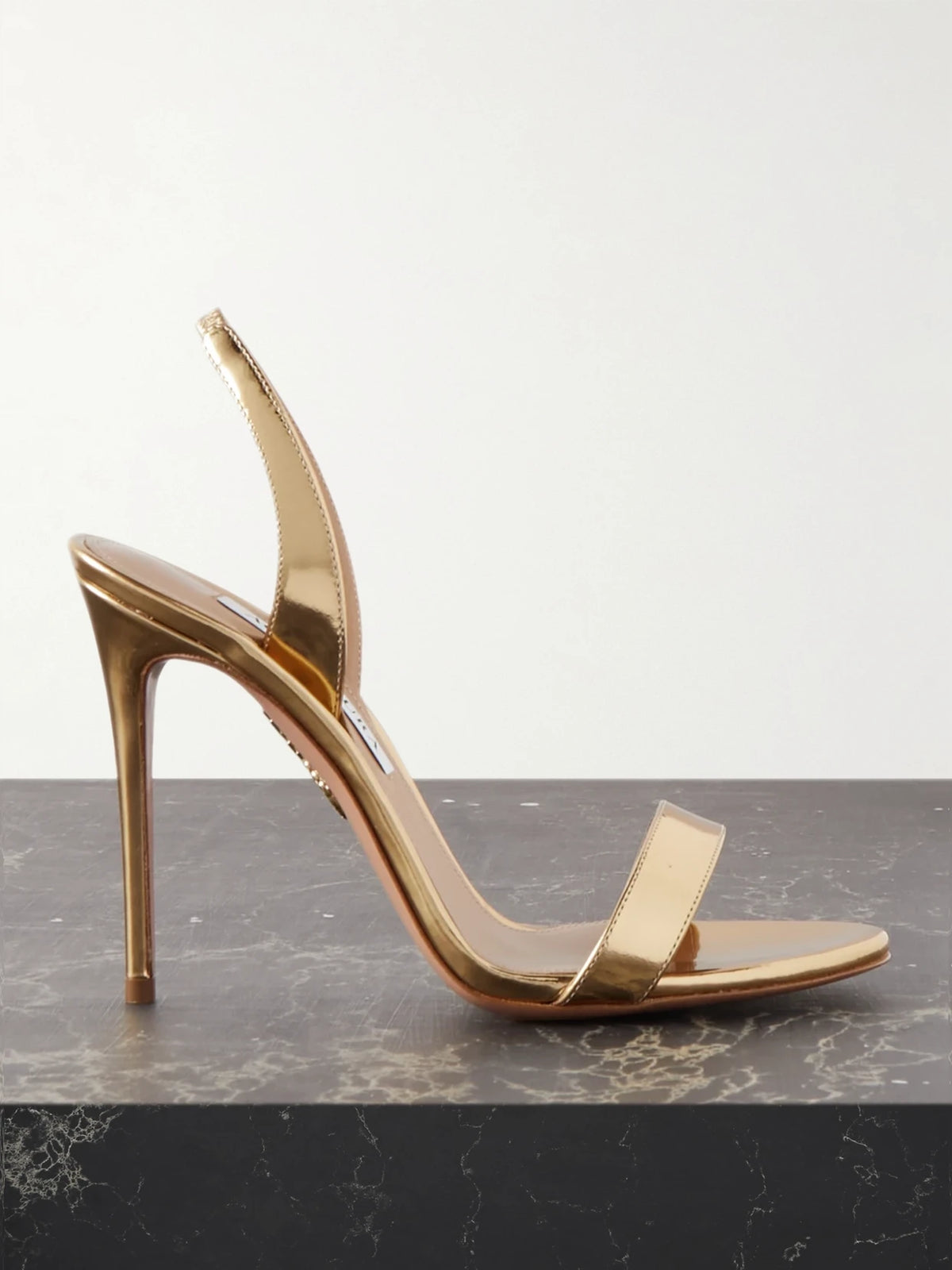 So Nude 105 Mirrored-leather Slingback Sandals