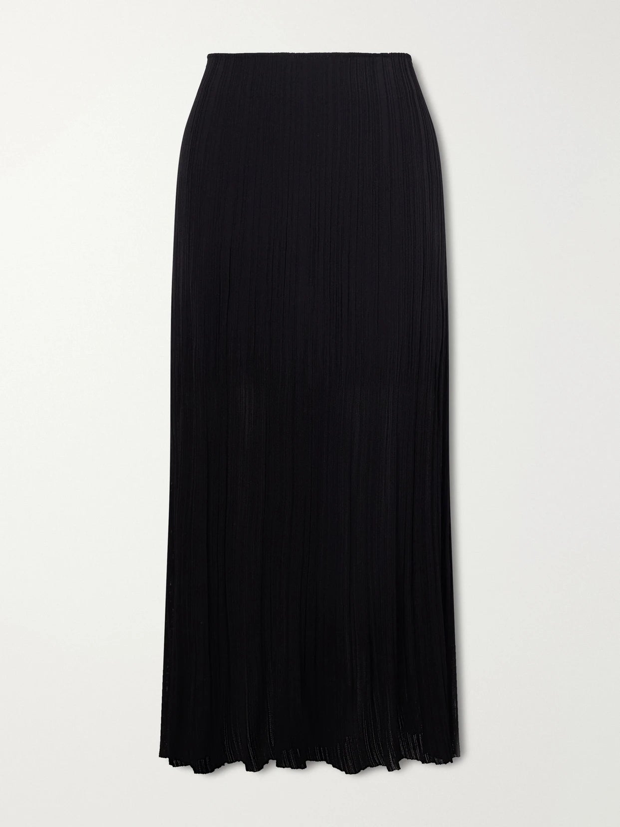 Plissé-crepe Midi Skirt