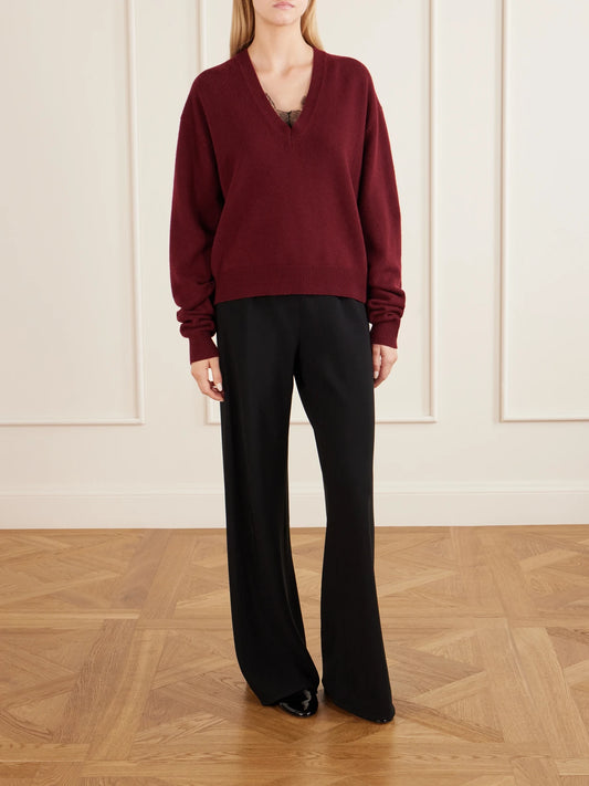 Nili Lotan Aronia Lace-trimmed Ribbed Silk-jersey Tank