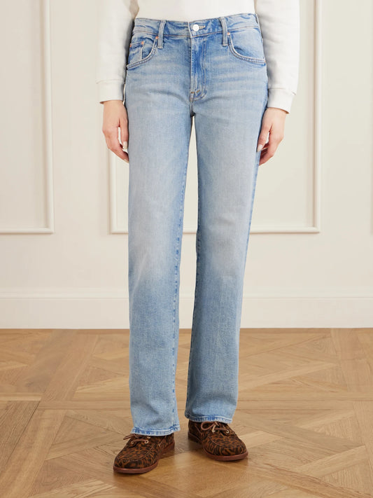 The Mid Rise Zip Rambler Skimp Wide-leg Jeans