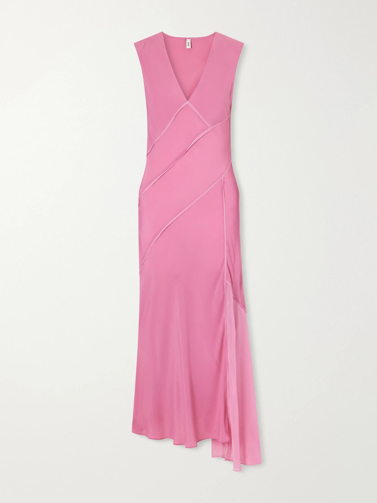 Image of Dresses. Product name - Elin Panelled Gown in Baby pink colour by brand - SIR.