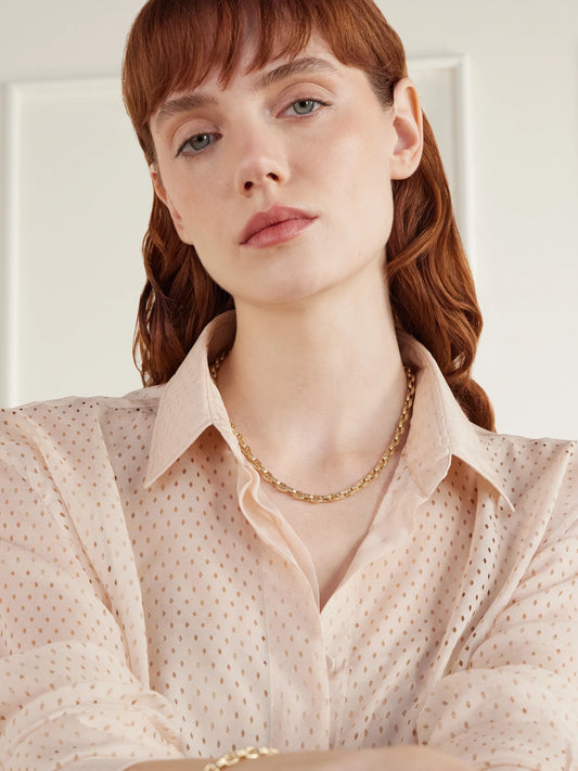 Image of Necklaces. Product name - Siren 14-karat Gold Diamond Necklace in Multi colour by brand - Lucy Delius