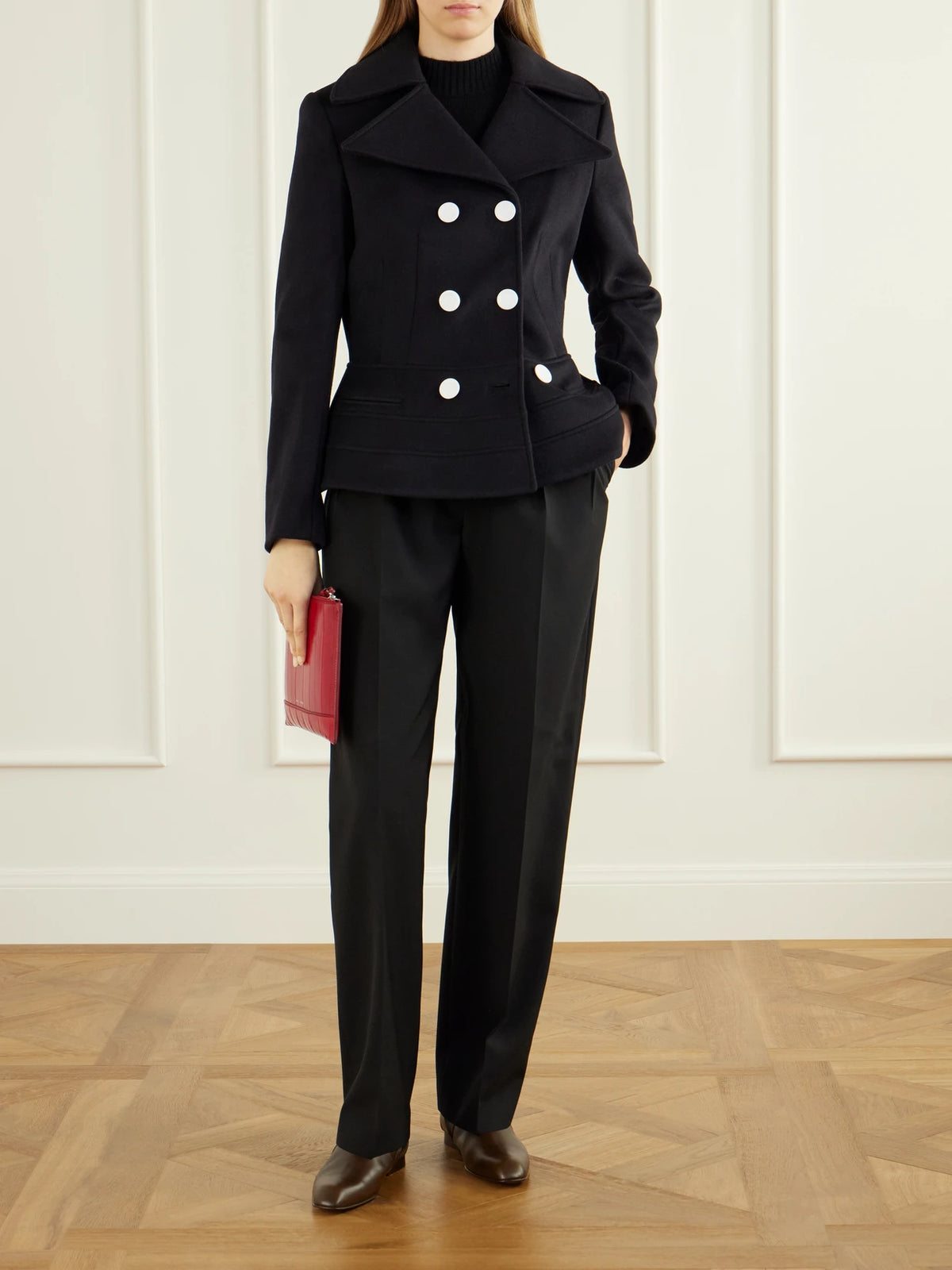 Image of Coats & Jackets. Product name - Romane Wool-blend Jacket in Black colour by brand - Proenza Schouler