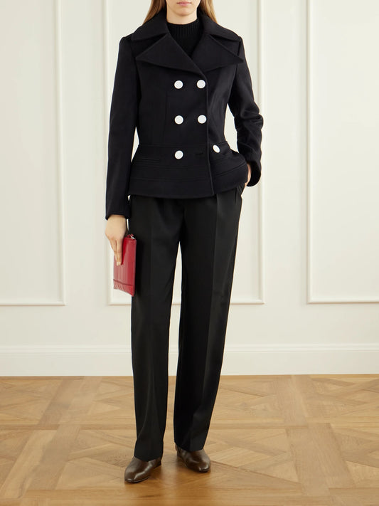 Image of Coats & Jackets. Product name - Romane Wool-blend Jacket in Black colour by brand - Proenza Schouler